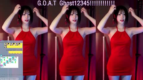 한갱 230627 50만팔기념으로 레드원피스를 입은 나 12